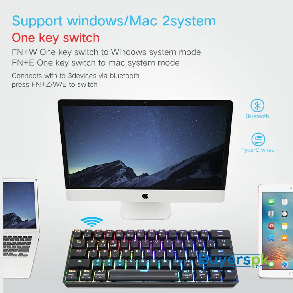 Sk61s Black (abs Keycaps) Switches: Red - gaming keyboard Price in Pakistan Sk61s Black (abs Keycaps) Switches: Red - gaming keyboard Price in Pakistan